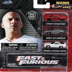 Fast And Furious 1.65 Inch Nano 3-Pack Wave 4 Diecast Cars