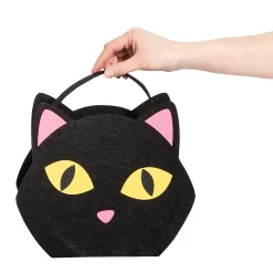 Felt Black Cat Trick-Or-Treat Basket