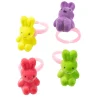 Flocked Bunny Rings - 12 Pc.