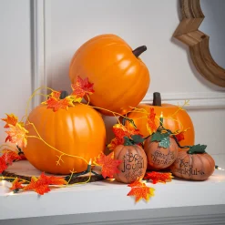 Foam Orange Pumpkin Halloween Decoration