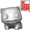 Funko Pokemon Bulbusaur Jumbo Metallic Silver 25Th Anniversary 10" #454 Figure