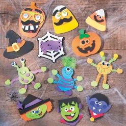 Funny Halloween Face Magnet Craft Kit - Makes 12