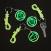 Glow-In-The-Dark Halloween Christian Pumpkin Backpack Clip Keychains - 12 Pc.