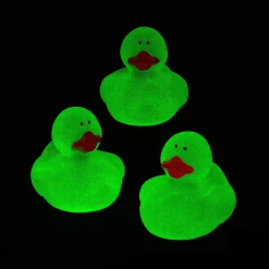 Glow-In-The-Dark Rubber Ducks - 12 Pc.