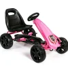 Go Kart Pedal Car Kids Ride On Toys Pedal Powered 4 Wheel Adjustable Seat Pink