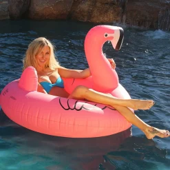 Gofloats Flamingo Party Tube Inflatable Raft, Float In Style (For Adults And Kids)
