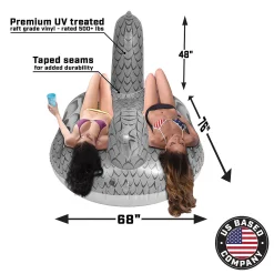 Gofloats Ice Dragon Giant Inflatable Ice Dragon Pool Float