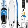 Goplus 10'5'' Inflatable Stand Up Paddle Board Sup With Carrying Bag Aluminum Paddle