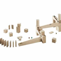 Haba Ball Track Starter Set - 44 Piece Wooden Marble Run