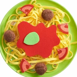 Haba Biofino Spaghetti Bolognese Polyester Pasta And Meatballs - For Pretend Role Play Dinner Fun