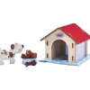 Haba Little Friends Dog Lucky - Pet Toy Figure With Doghouse & Wooden Bones