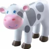 Haba Little Friends Spotted Calf - 2.75" Holstein Farm Animal Toy Figure