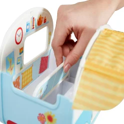 Haba Little Friends Vacation Camper Play Set With All Terrain Push & Go Vehicle, 2 Lawn Chairs And 4