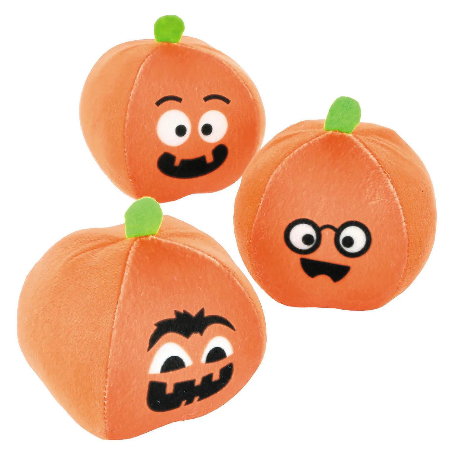 Halloween Mini Round Stuffed Pumpkins - 12 Pc.
