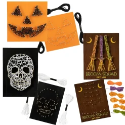 Halloween String Art Craft Kit Assortment - Makes 3