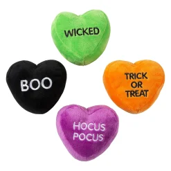 Halloween Stuffed Conversation Hearts - 12 Pc.