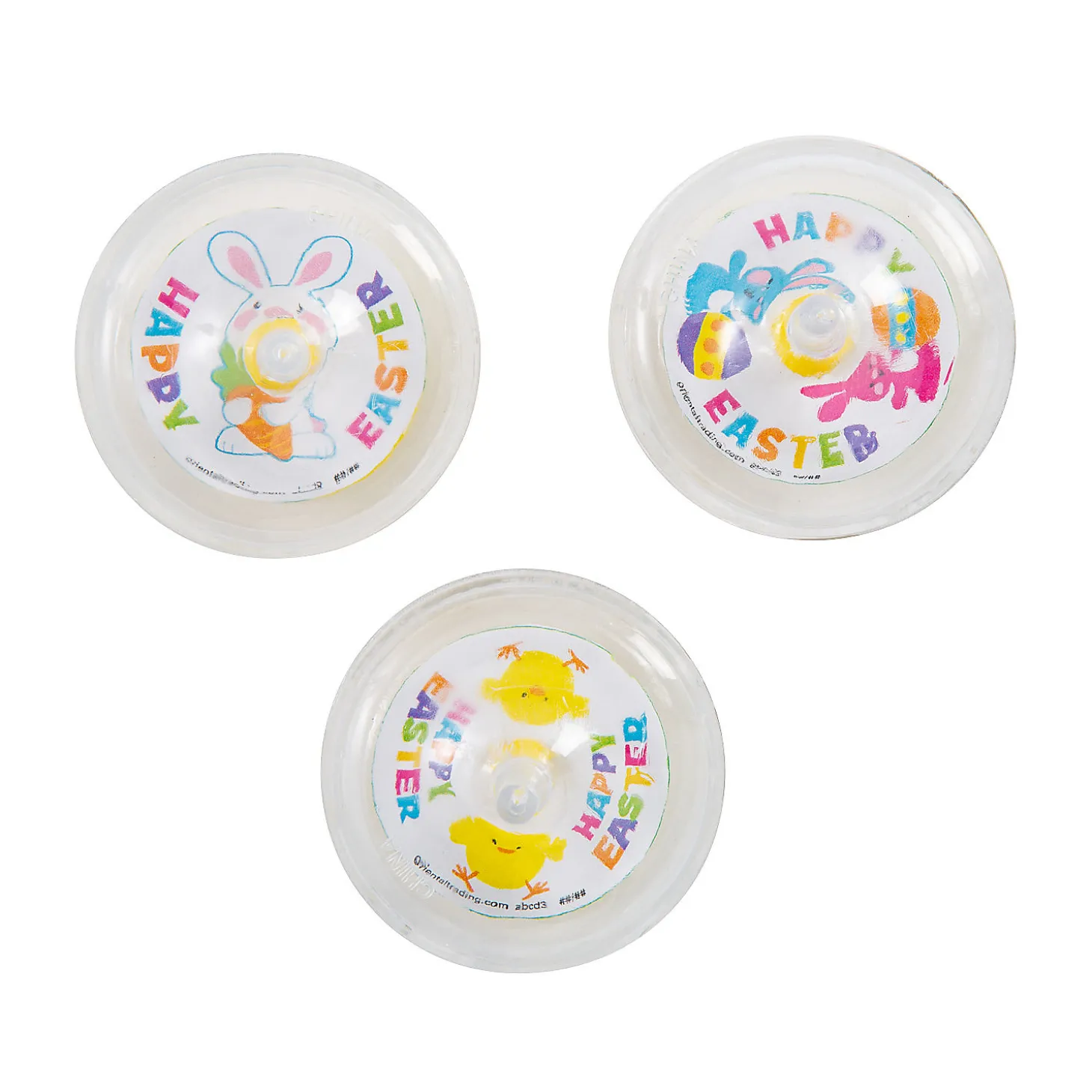 Happy Easter Spin Tops - 12 Pc.