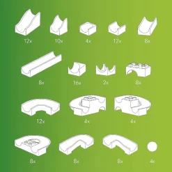 Hubelino Marble Run - 128-Piece Run Elements Expansion Set - The Original!