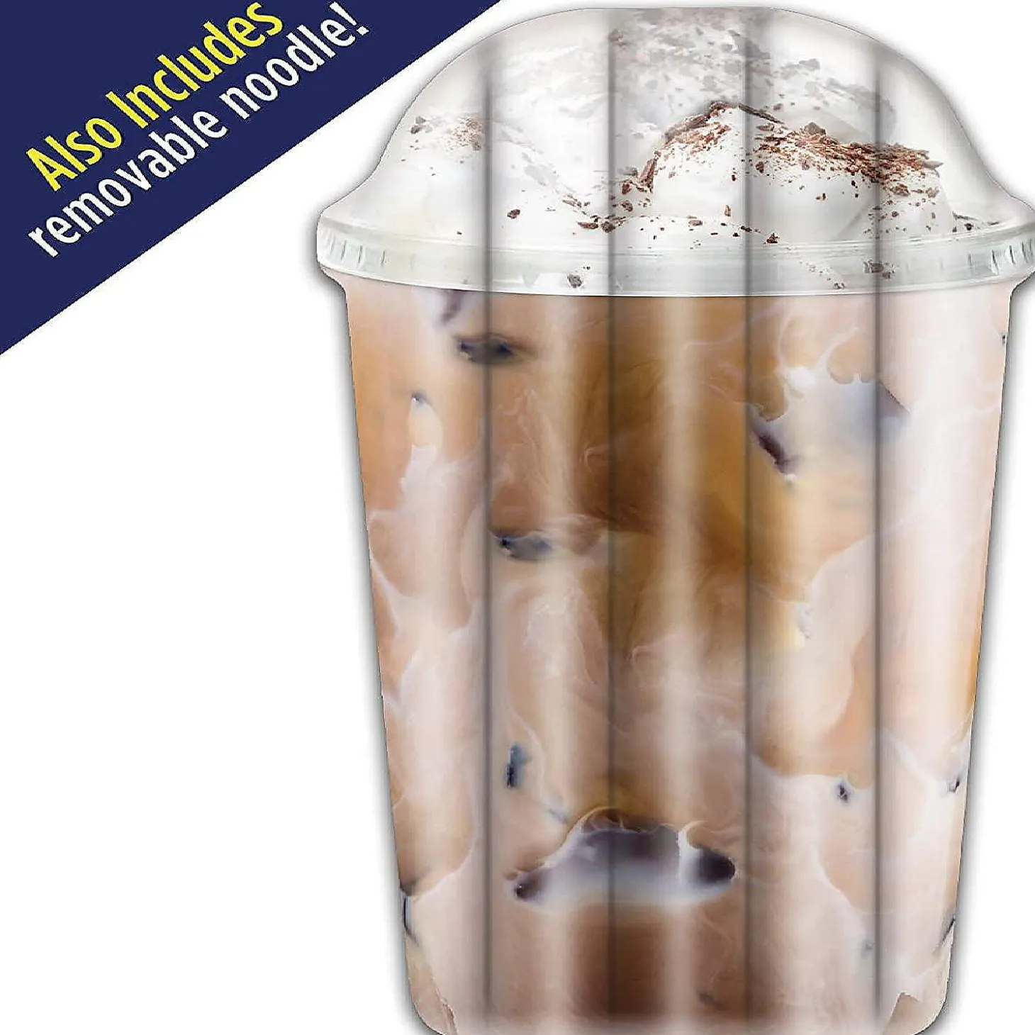 Iced Coffee Water Float & Noodle 2-In-1 Pool Blow Up Inflatable Raft Mighty Mojo