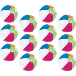 Inflatable 10" Bright Spring Medium Beach Balls - 12 Pc.