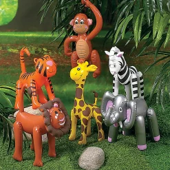 Inflatable Zoo Animal Assortment - 12 Pc.
