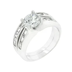 J Goodin Silvertone Stackable Ring Set Size 9