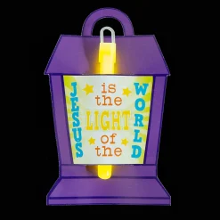 Jesus Is The Light Glow Sticks With Lantern Card - 12 Pc.
