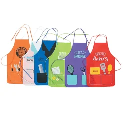 Kid's Career Printed Aprons - 12 Pc.