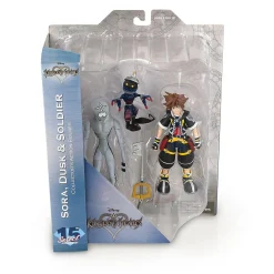 Kingdom Hearts 2 Action Figures Collection Set Includes Sora, Dusk, & Soldier