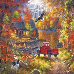 Lake Cottage By Abraham Hunter 1000 Piece Jigsaw Puzzle
