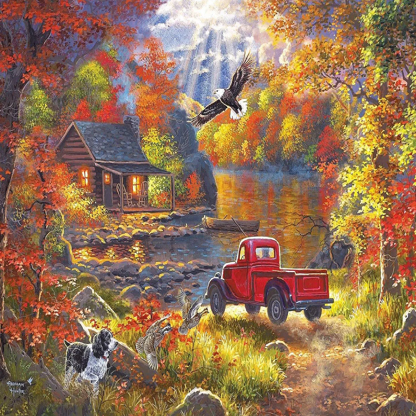 Lake Cottage By Abraham Hunter 1000 Piece Jigsaw Puzzle