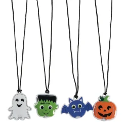 Light-Up Halloween Character Necklaces - 12 Pc.