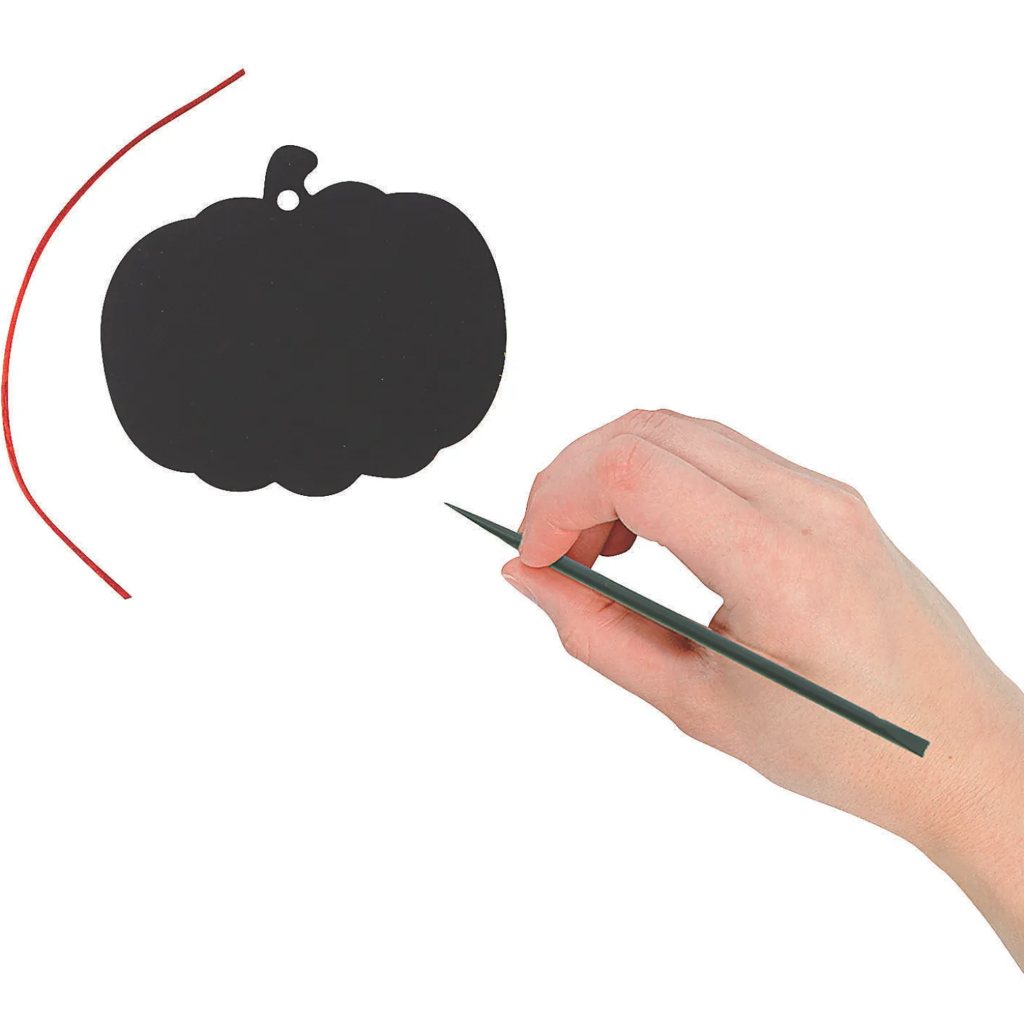 Magic Color Scratch Pumpkin Ornaments - 24 Pc.