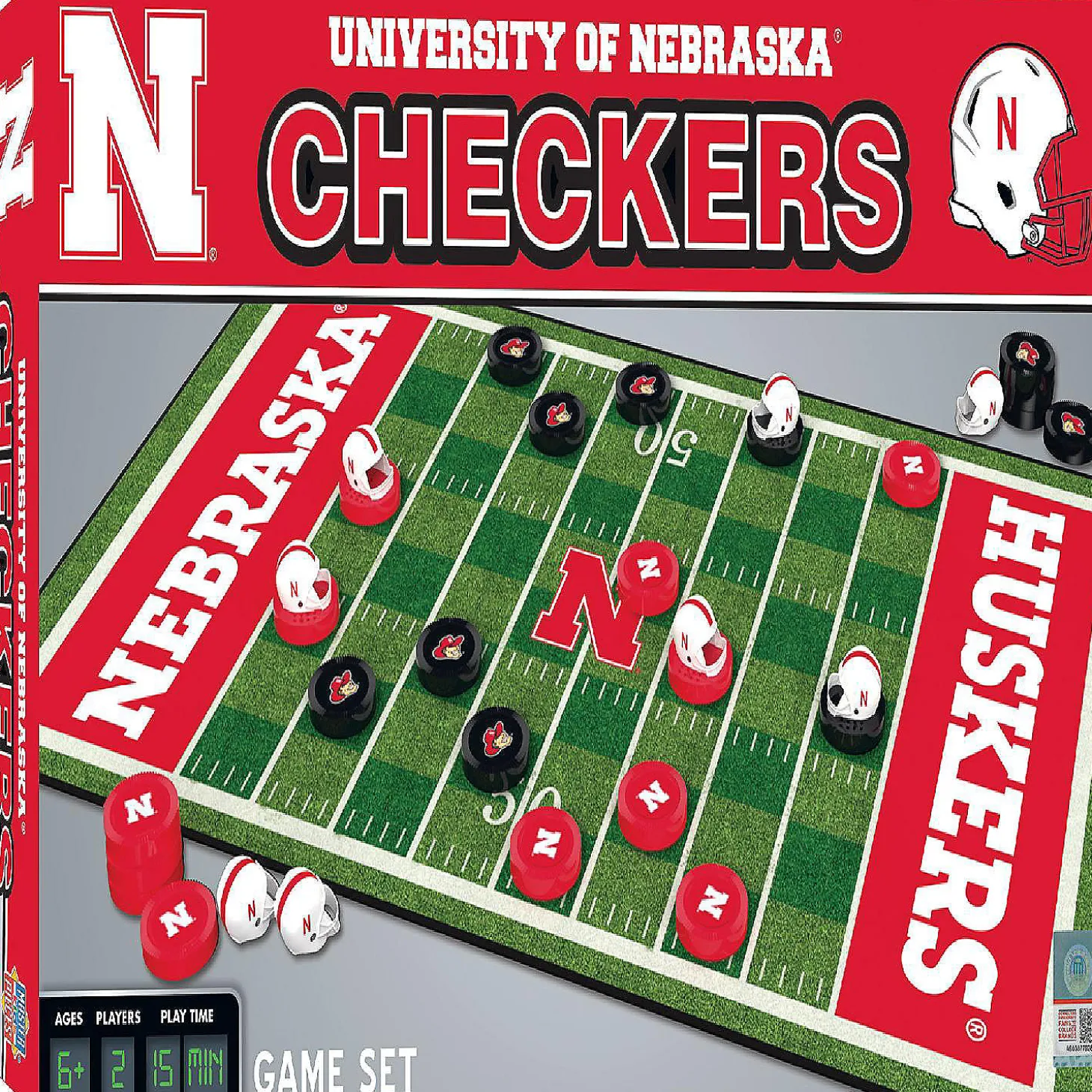 Masterpieces Nebraska Checkers Folding Box
