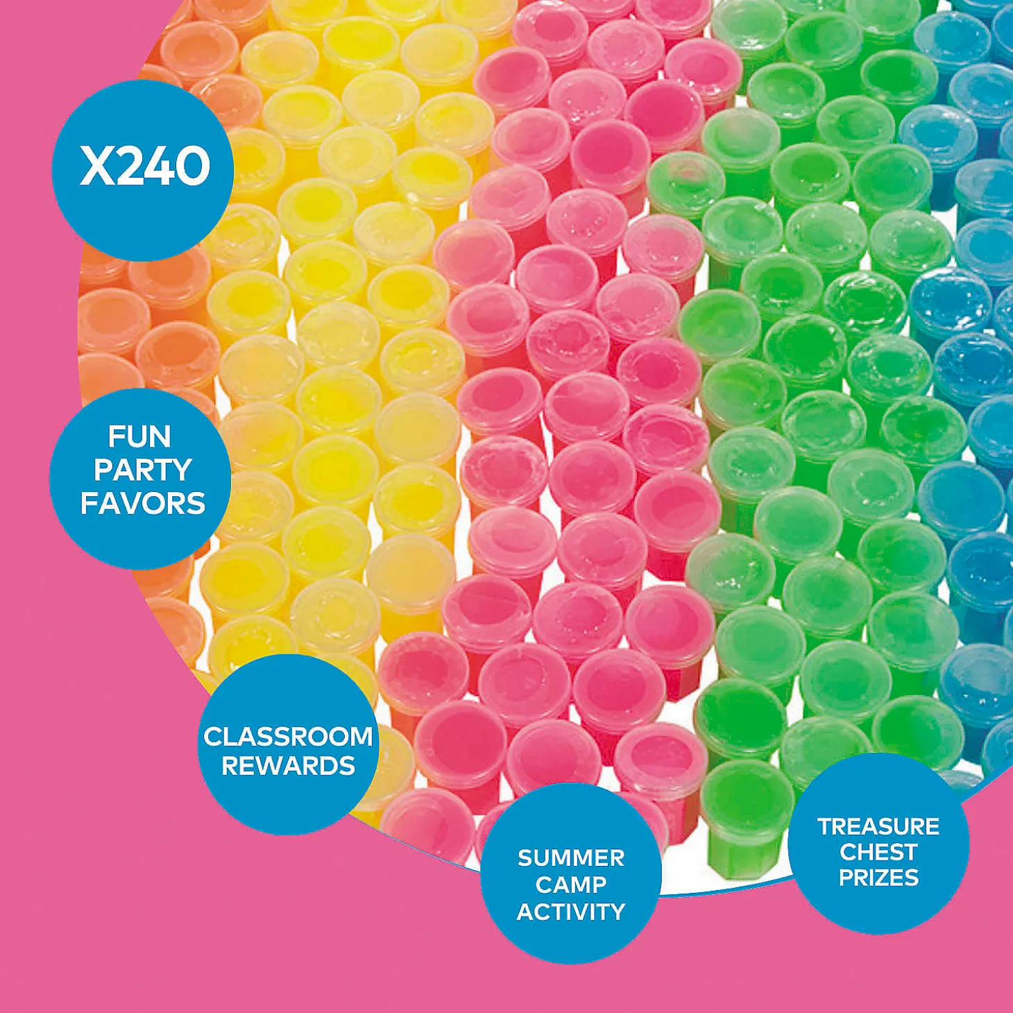 Mega Bulk 240 Pc. Mini Colorful Slime Assortment