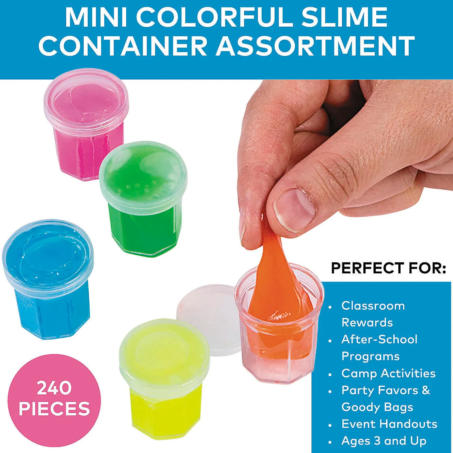 Mega Bulk 240 Pc. Mini Colorful Slime Assortment
