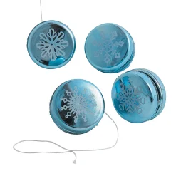 Metallic Snowflake Mini Yoyos - 12 Pc.