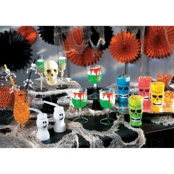 Molded Ghost Bpa-Free Plastic Cups With Lids & Straws - 12 Ct.