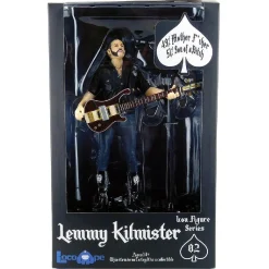Motorhead Lemmy Kilmister Deluxe Figure Rickenbacker Guitar Dark Wood