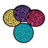 Neon Animal Print Flying Discs - 12 Pc.