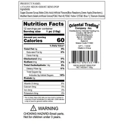 Neon Ghost Ring Lollipops - 12 Pc.