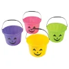 Neon Jack-O'-Lantern Bpa-Free Plastic Trick-Or-Treat Buckets - 12 Pc.