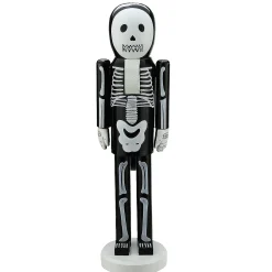 Northlight 14" Black And White Skeleton Halloween Nutcracker