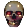 Northlight 7" Lighted Black And Red Skull Halloween Decoration