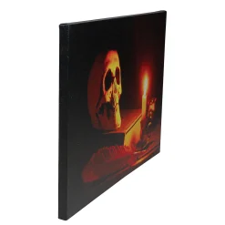Northlight Black And Orange Led Lighted Skull Halloween Wall Art 12
