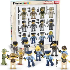 Picassotiles 12 Piece Law Enforcement Character Figure Set