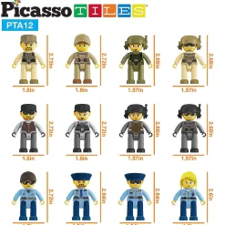 Picassotiles 12 Piece Law Enforcement Character Figure Set