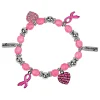 Pink Ribbon Charm Bracelets - 12 Pc.