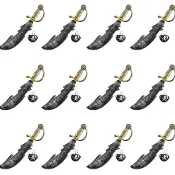 Pirate Swords With Eye Patch- 12 Pc.