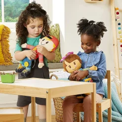 Playskool Dressy Kids Girl Doll Brunette Toddler Practice Zipper Dressed Hasbro